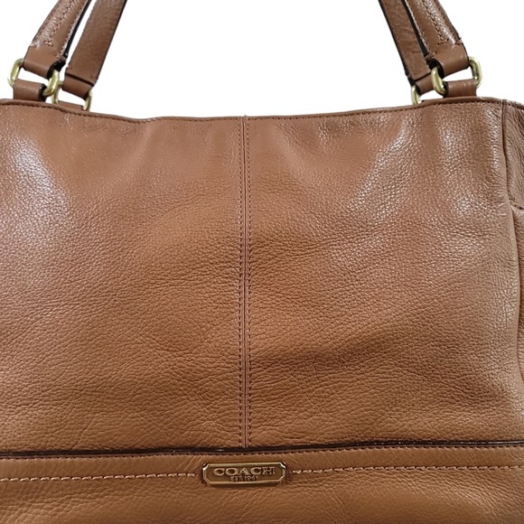 Coach Park Saddle Brown Carrie Tote - Picture 2 of 10